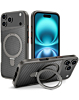 Carbon Fiber Magnetic Kickstand Case - GRAY for iPhone 17 Pro Max (Only Ground Shipping)