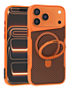 Carbon Fiber Magnetic Kickstand Case - ORANGE for iPhone 17 Pro Max (Only Ground Shipping)