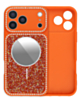Glitter Rhinestone Mirror Case with MagSafe Ring (ORANGE) for iPhone 17 Pro Max (Only Ground Shipping)