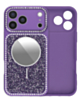 Glitter Rhinestone Mirror Case with MagSafe Ring (PURPLE) for iPhone 17 Pro Max (Only Ground Shipping)