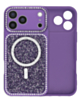 MagSafe Glitter Diamond Shimmer Case with Rhinestone Camera Lens (PURPLE) for iPhone 17 Pro Max (Only Ground Shipping)