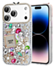 Crystal Flower Perfume Silicone Hard Case - COLORFUL for iPhone 17 Pro Max (Only Ground Shipping)