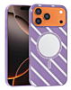 Magnetic Mirror Phone Case with Wireless Charging - PURPLE for iPhone 17 Pro Max (Only Ground Shipping)