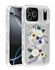 Flower Design Transparent Case with Wireless Charger - Style 3 for iPhone 17 Pro Max (Only Ground Shipping)