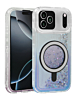 Wireless Charging Protective Glitter Liquid Bumper Case -BLUE for iPhone 17 Pro Max (Only Ground Shipping)