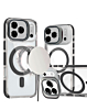 Thin Magnetic Clear Case with Camera Stand Kickstand - BLACK for iPhone 17 Pro Max (Only Ground Shipping)