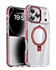 Magnetic Clear Case with Kickstand - RED for iPhone 17 Pro Max (Only Ground Shipping)