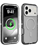 Wireless Charging Transparent Shockproof Case - BLACK for iPhone 17 Pro Max (Only Ground Shipping)
