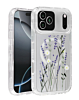 Flower Design Transparent Case with Wireless Charger - Style 4 for iPhone 17 Pro Max (Only Ground Shipping)