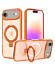 Carbon Wireless Charging Case with Ring Stand - ORANGE for iPhone Air (Only Ground Shipping)