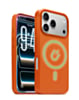 New Leather Case with Wireless Charger with IC Chip (ORANGE) for iPhone 17 Pro (Only Ground Shipping)
