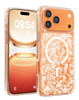 Glitter Transparent Magnetic Cases  - WHITE for iPhone 17 Pro Max (Only Ground Shipping)