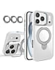 Magnetic Clear Case with 2 Kickstand & Camera Lens - GRAY for iPhone 17 Pro (Only Ground Shipping)