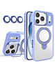 Magnetic Clear Case with 2 Kickstand & Camera Lens - LIGHT PURPLE for iPhone 17 Pro (Only Ground Shipping)