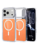 Transparent Magnetic Shockproof Case  - ORANGE for iPhone 17 Pro  (Only Ground Shipping)