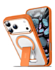 Clear Magnetic Case with Built-in Kickstand - ORANGE  for iPhone 17 Pro (Only Ground Shipping)