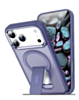 Clear  Magnetic Case with Built-in Kickstand  for iPhone 17 Pro Max (BLUE) (Only Ground Shipping)