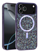 Thin Wireless Charging Bling Diamond Crystal Case - PURPLE for iPhone 17 Pro Max (Only Ground Shipping)