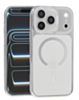 Magnetic Clear Glitter Case with Rhinestone Frame for iPhone 17 Pro Max (SILVER) (Only Ground Shipping)
