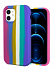 Dual Layer Serrated Case - RAINBOW PINK for iPhone 12 Pro Max (Only Ground Shipping)