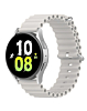 Ocean Band Silicone Sport Strap Band with Double Metal Rings for Galaxy Watch (20mm) (WHITE) (Only Ground Shipping)