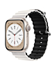 iWatch (38/40/41mm) Ocean Band Silicone Sport Strap Band - WHITE & BLACK (Only Ground Shipping)