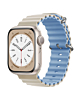 iWatch (38/40/41mm) Ocean Band Silicone Sport Strap Band - MIST BLUE & THE STARS (Only Ground Shipping)