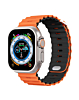 iWatch (38/40/41mm) Ocean Band Silicone Sport Strap Band - ORANGE & GREEN (Only Ground Shipping)