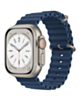 Silicone Ocean Strap with Metal Buckle (DEEP BLUE) for iWatch (38/40/41mm) (Only Ground Shipping)
