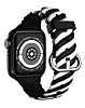 iWatch (38/40/41mm) Braided Colorful Silicone Band - BLACK (Only Ground Shipping)