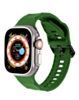 Silicone Wave Sport Strap (DARK GREEN) for iWatch (38 / 40 / 41mm) (Only Ground Shipping)