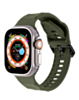 Silicone Wave Sport Strap (OLIVER GREEN) for iWatch (38 / 40 / 41mm) (Only Ground Shipping)