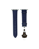 iWatch (38/40/41mm) Deployment Buckle Leather Strap Bnad - BLUE (Only Ground Shipping)