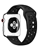 iWatch (42/44/45/49mm) Perforated Silicone Sport Band - BLACK & BLACK (Only Ground Shipping)