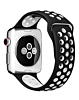 iWatch (42/44/45/49mm) Perforated Silicone Sport Band - BLACK & WHITE (Only Ground Shipping)