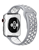 iWatch (42/44/45/49mm) Perforated Silicone Sport Band - GRAY & WHITE (Only Ground Shipping)