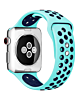 iWatch (42/44/45/49mm) Perforated Silicone Sport Band - TEAL & BLUE (Only Ground Shipping)