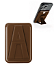 A Design Leather Magnetic Card Wallet Holder with Stand - BROWN (Only Ground Shipping)