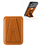 A Design Leather Magnetic Card Wallet Holder with Stand - ORANGE (Only Ground Shipping)