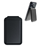 Leather Magnetic Card Wallet Holder with Stand - BLACK (Only Ground Shipping)