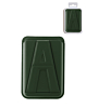 A Design Leather Magnetic Card Wallet Holder with Stand - GREEN (Only Ground Shipping)