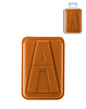 A Design Leather Magnetic Card Wallet Holder with Stand - ORANGE (Only Ground Shipping)