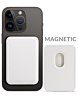 Leather Magnetic Card Wallet Holder - WHITE (Only Ground Shipping)