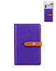 Universal Back Phone Leather Wallet Cash ID Credit Card Slot (PURPLE) (Only Ground Shipping)