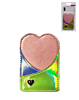 Universal Back Phone Heart Design Leather Card Slot (YELLOW) (Only Ground Shipping)