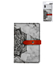 Universal Back Phone Datura Flower Leather Card Slot (DARK BLACK) (Only Ground Shipping)