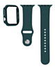 Silicone Soft Band & Bumper Case with Tempered Glass - TEAL for iWatch 41mm (Only Ground Shipping)