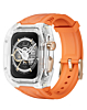 Transparent Protective Watch Band for iWatch (40mm / 41mm) - ORANGE & CLEAR (Only Ground Shipping)
