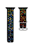 Rainbow Sprinkle Silicone Band (BLACK) for iWatch (42 / 44 / 45 / 49mm) (Only Ground Shipping)