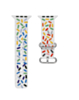 Rainbow Sprinkle Silicone Band (WHITE) for iWatch (42 / 44 / 45 / 49mm) (Only Ground Shipping)